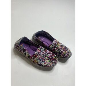 Zee Alexis Danielle Gray/Multicolor Comfort Slip-on Woven Sneakers Size 7.5